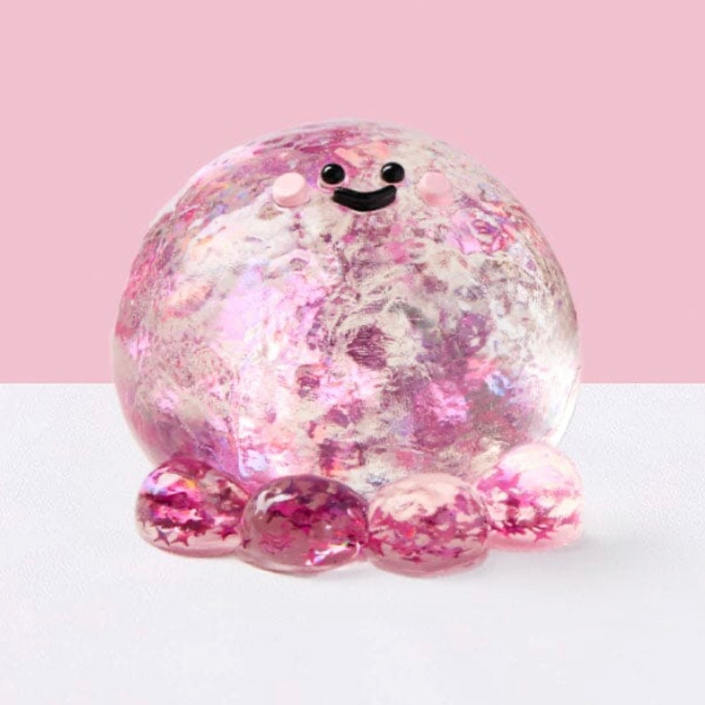SqueezeSquad Taba Deluxe Premium Silicon, Squishy Fuchsia Octopus.